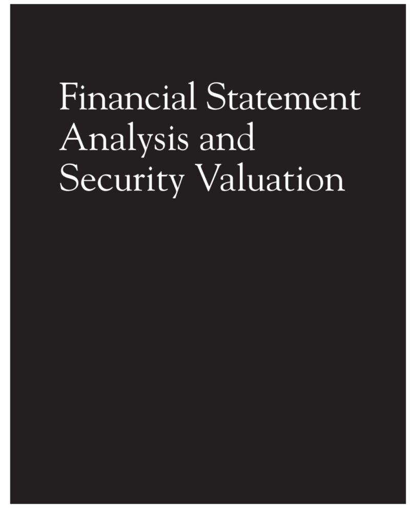 Financial Statement Analysis and Security Valuation 5th Edition